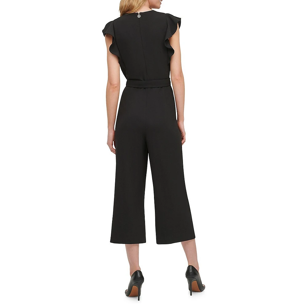 Scuba Crepe Flutter Jumpsuit