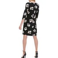 College Floral Jersey Shift Dress