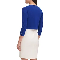 Buttoned Sleeve Shrug