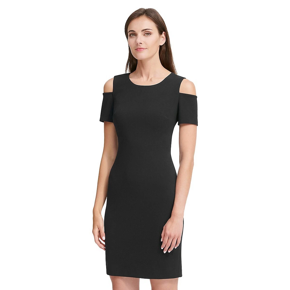 Cold-Shoulder Sheath Dress