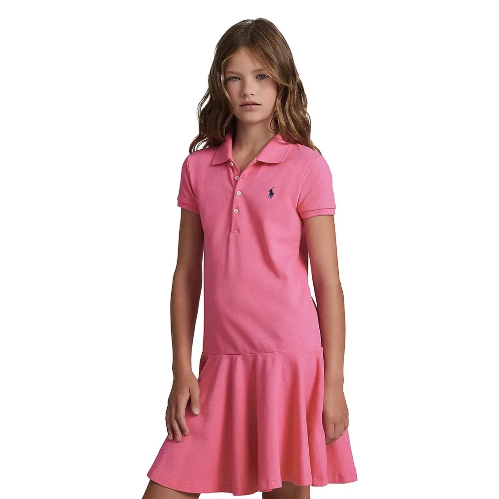 Girl's Easy-Fit Polo Dress