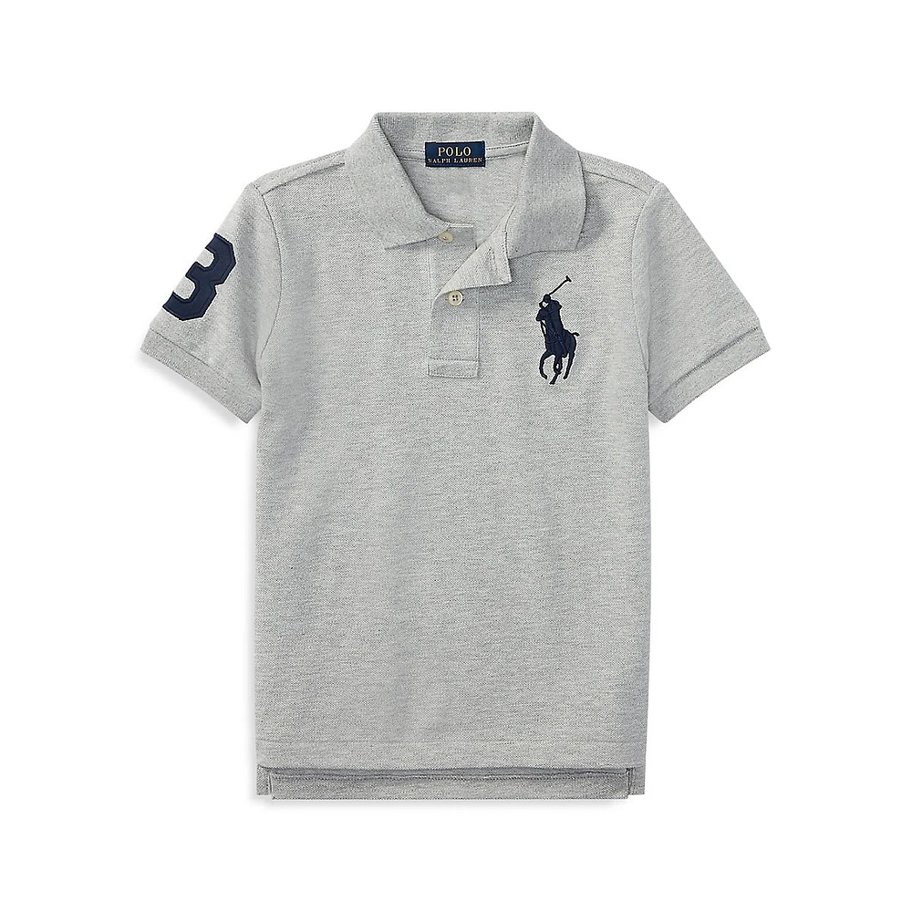 Polo en filet de coton pour petit garçon