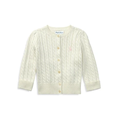 Baby Girl's Cable-Knit Cotton Cardigan