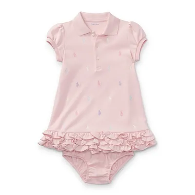 Baby Girl's Ruffled Polo Dress & Bloomer