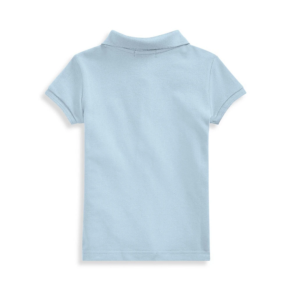 Little Girl's Stretch Cotton Polo Shirt