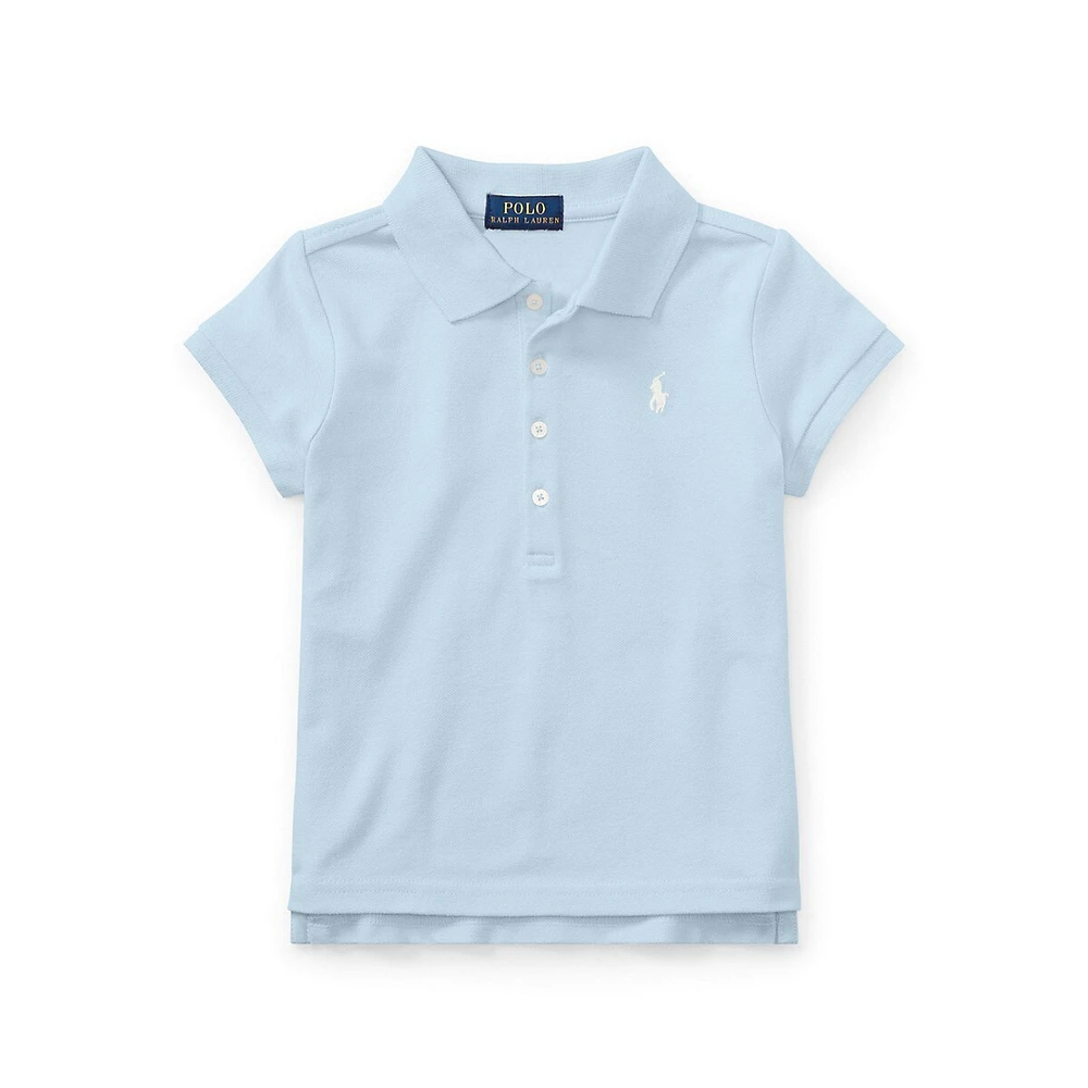 Little Girl's Stretch Cotton Polo Shirt