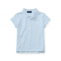 Little Girl's Stretch Cotton Polo Shirt