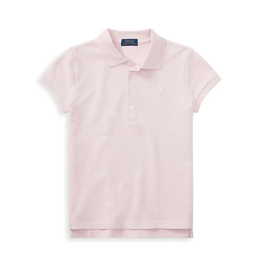 Girl's Stretch Cotton Polo Shirt