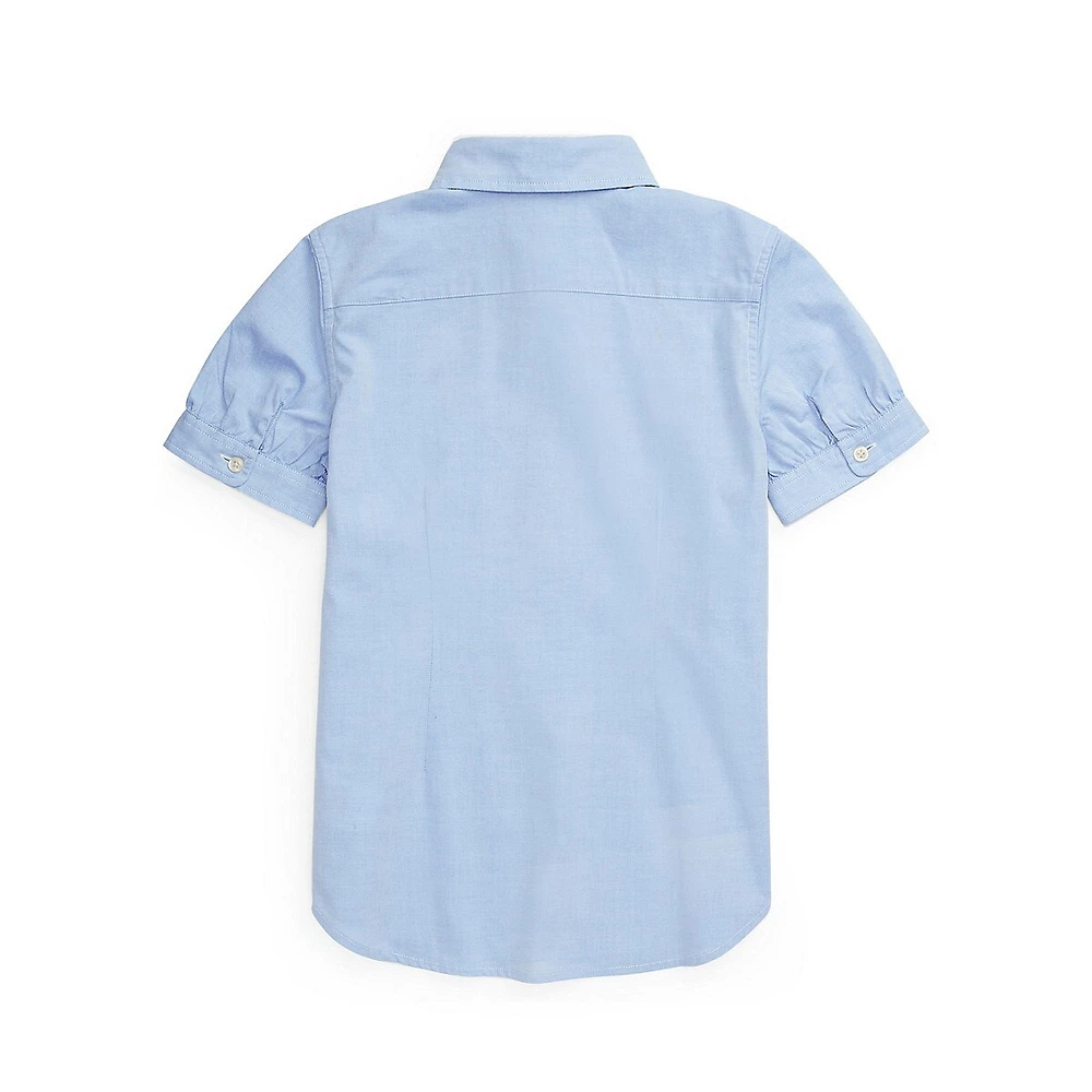 Chemise Oxford à manches courtes pour fille