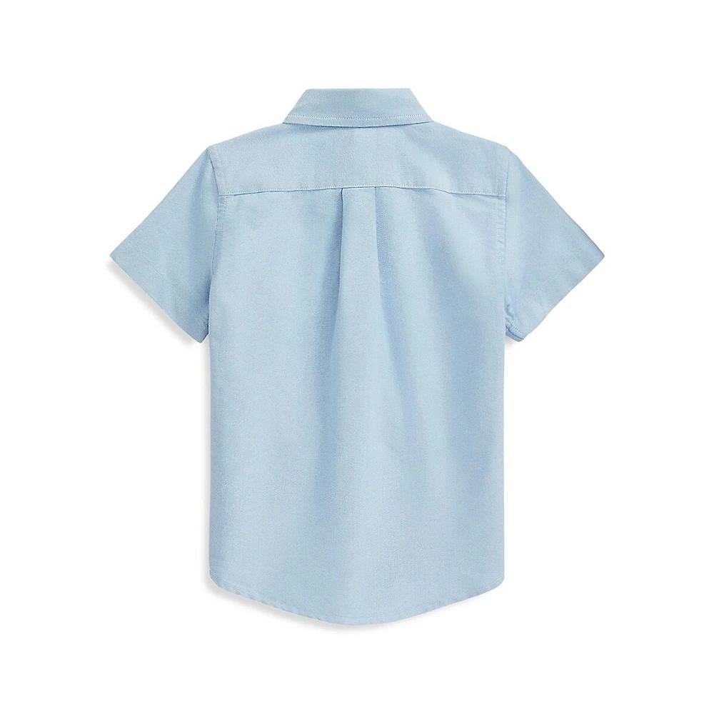 Chemise en oxford à manches courtes pour petit garçon