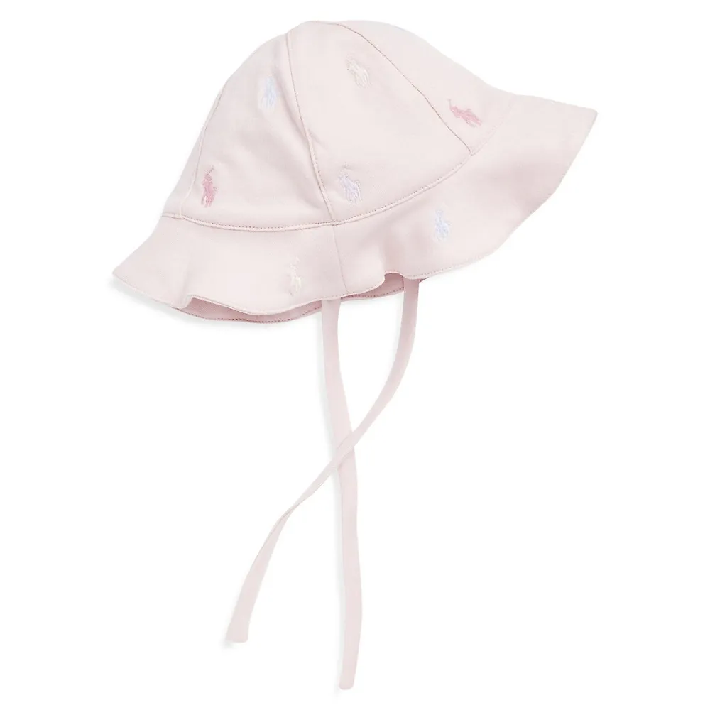 Baby Girl's ​Polo Pony Cotton Interlock Hat
