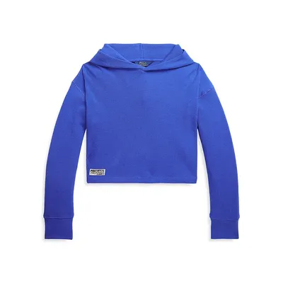 Polo Ralph Lauren Girl's Waffle-Knit Hoodie | Metropolis at Metrotown