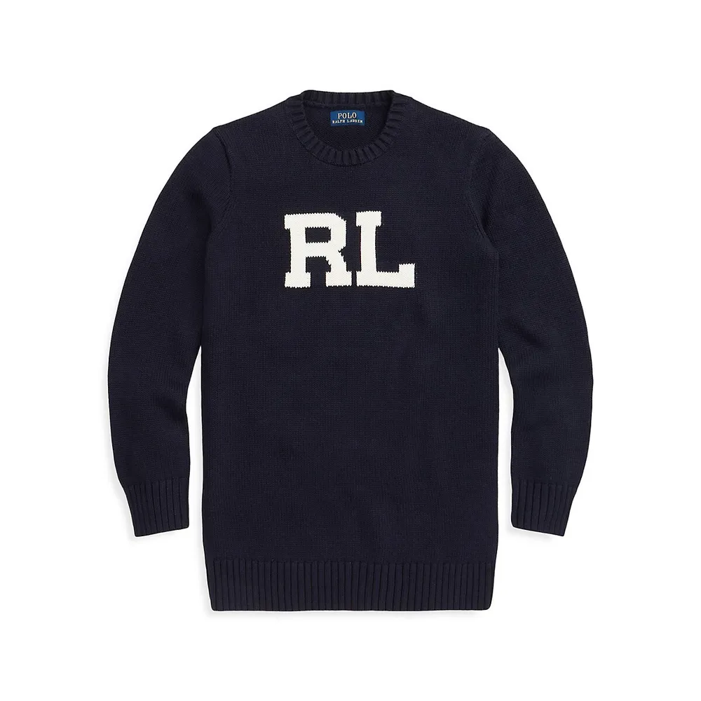 Polo Ralph Lauren Girl's Logo Cotton Sweater | Square One