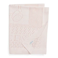 Pointelle-Knit Cotton Baby Blanket