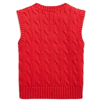 Baby Boy's Cotton Cable-Knit Vest