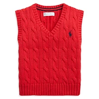 Baby Boy's Cotton Cable-Knit Vest