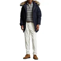 Faux Fur-Trim Down-Filled Parka
