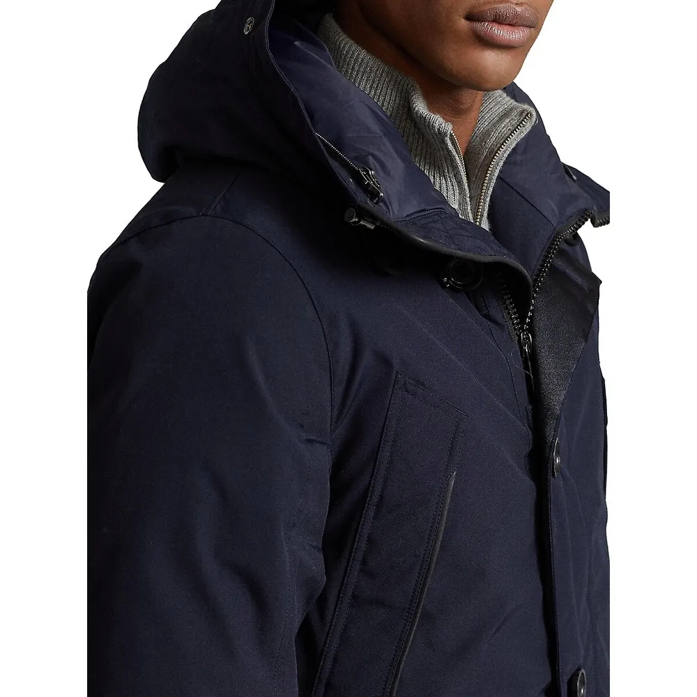 Faux Fur-Trim Down-Filled Parka