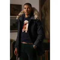 Faux Fur-Trim Down-Filled Parka
