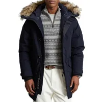 Faux Fur-Trim Down-Filled Parka