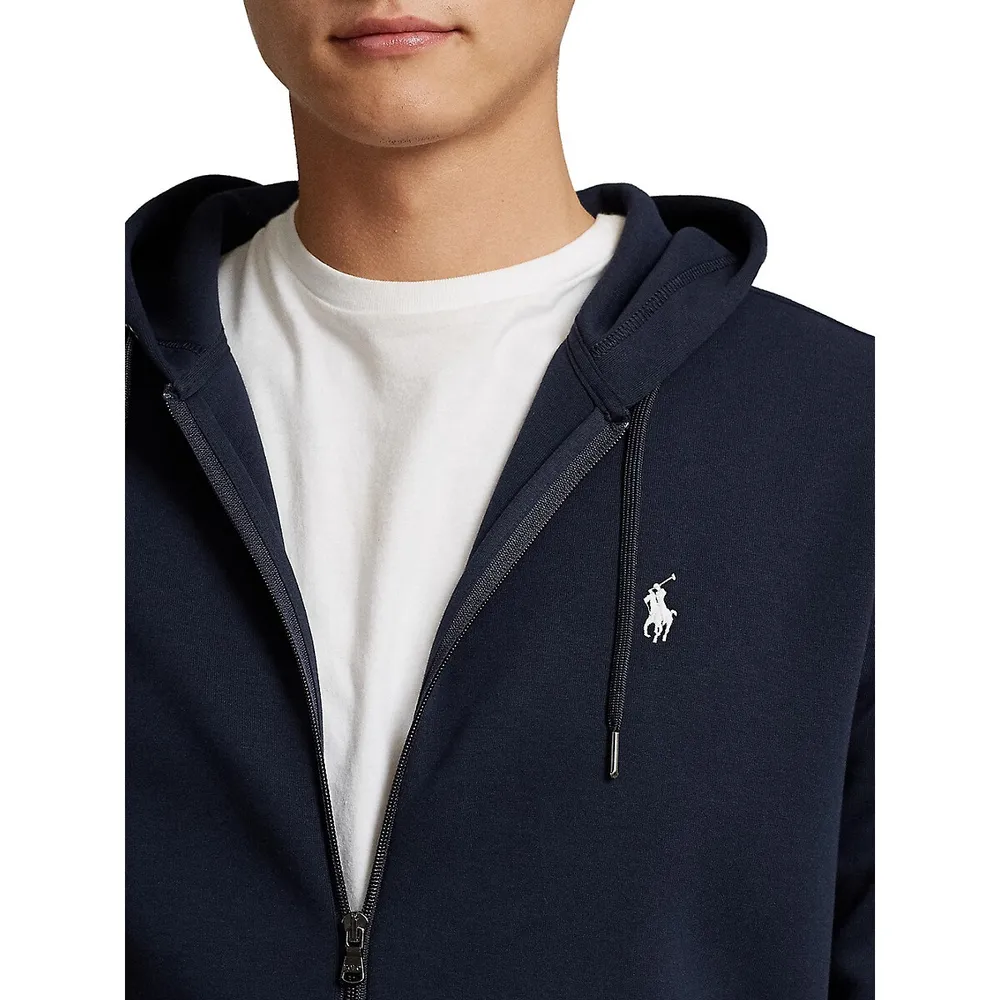 Double-Knit Tech Front-Zip Hoodie