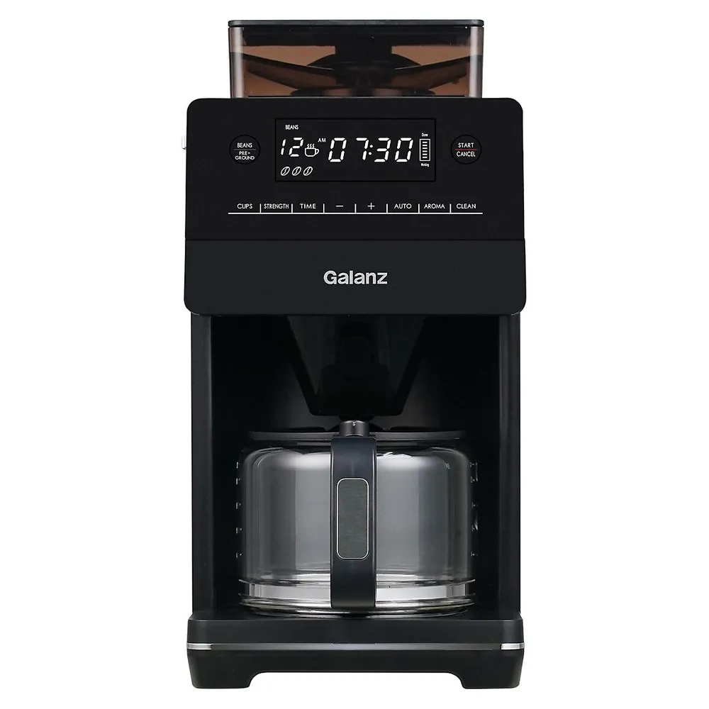 12-cup LCD Display Programmable Coffee Maker Brew Machine - Costway