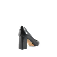 Zala Leather Block Heel Pumps