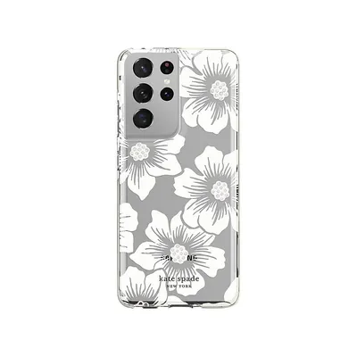 Samsung Galaxy S21 Ultra Hollyhock Floral Hardshell Phone Case KSSA072HHCCS