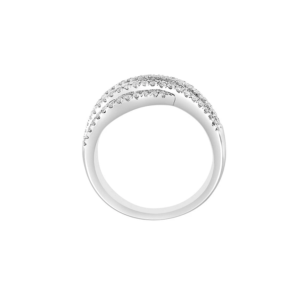 Bague en or blanc 14 carats et diamant de 0,95 ct. TW