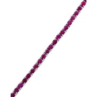 Ruby Sterling Silver Bracelet