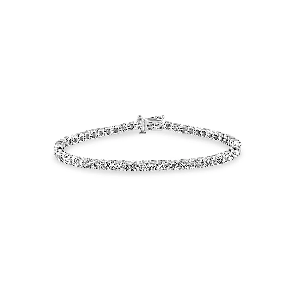 Bracelet de tennis en argent sterling avec diamants de 0,25 ct PT