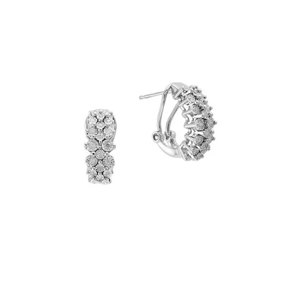 Sterling Silver 0.32 CT. T.W. Diamond Earrings