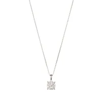 14K White Gold & 0.49 CT. T.W. Diamond Drop Pendant Necklace