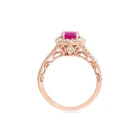 Ruby Royale 14K Rose Gold 0.71 CT. T.W. Diamond & 1.42 CT. T.W. Natural Ruby Ring