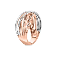 Pave Rose 14K White & Rose Gold 0.26 CT. T.W. Diamond Ring