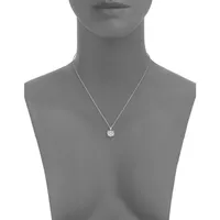 Collier à pendentif en or blanc 14 ct avec diamants de 0,98 ct PT