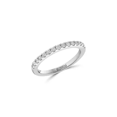 Pavé Classica 14K White Gold & 0.29 CT. T.W. Diamond Semi-Eternity Ring
