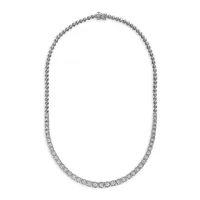 Sterling Silver & 0.31 CT. T.W. Diamond Strand Necklace