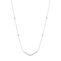 Pave Classica 14K White Gold & 0.58 CT. T.W. Diamond Necklace