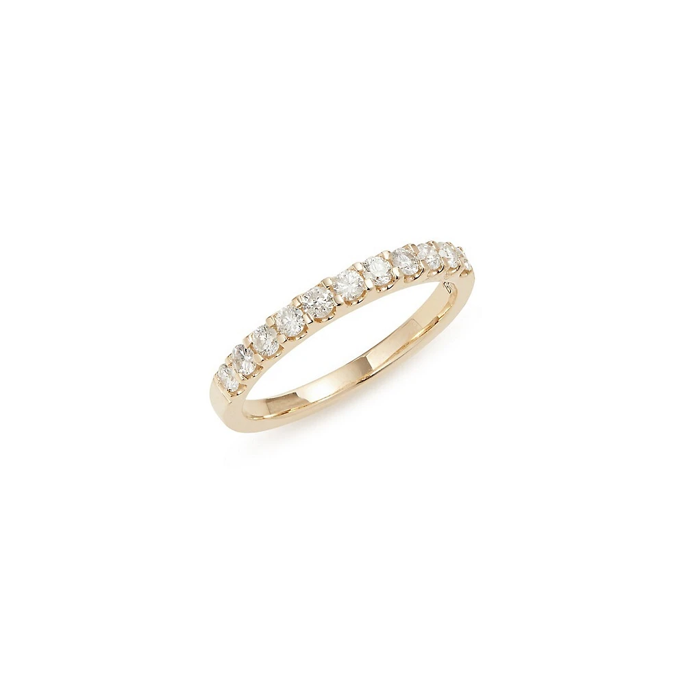 D'Oro 14K Yellow Gold & CT. T.W. Diamond Ring