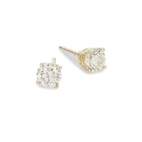 14K Yellow Gold & 0.25 CT. T.W. Diamond Stud Earrings