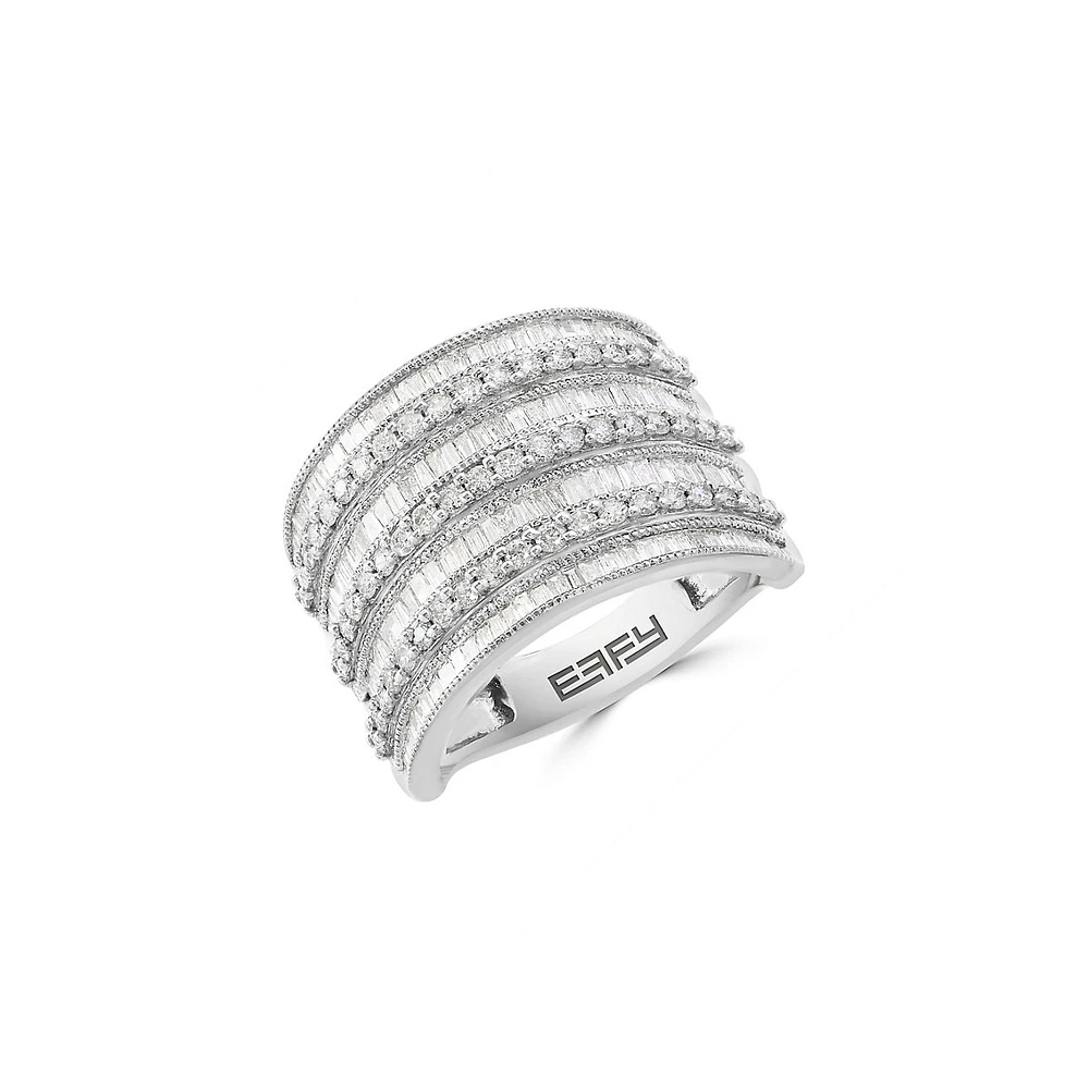 Bague en or blanc 14 ct avec diamants de 1,47 ct (PT)