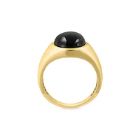 14K Yellow Gold & 0.03 CT. T.W. Black Diamond Tonneau Ring