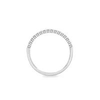 Bague demi-éternité en or blanc 14 ct avec diamants 0,16 ct PT