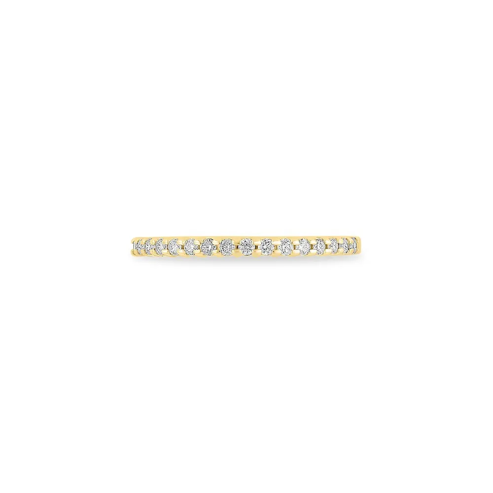 14K Yellow Gold & CT. T.W. Diamond Band Ring