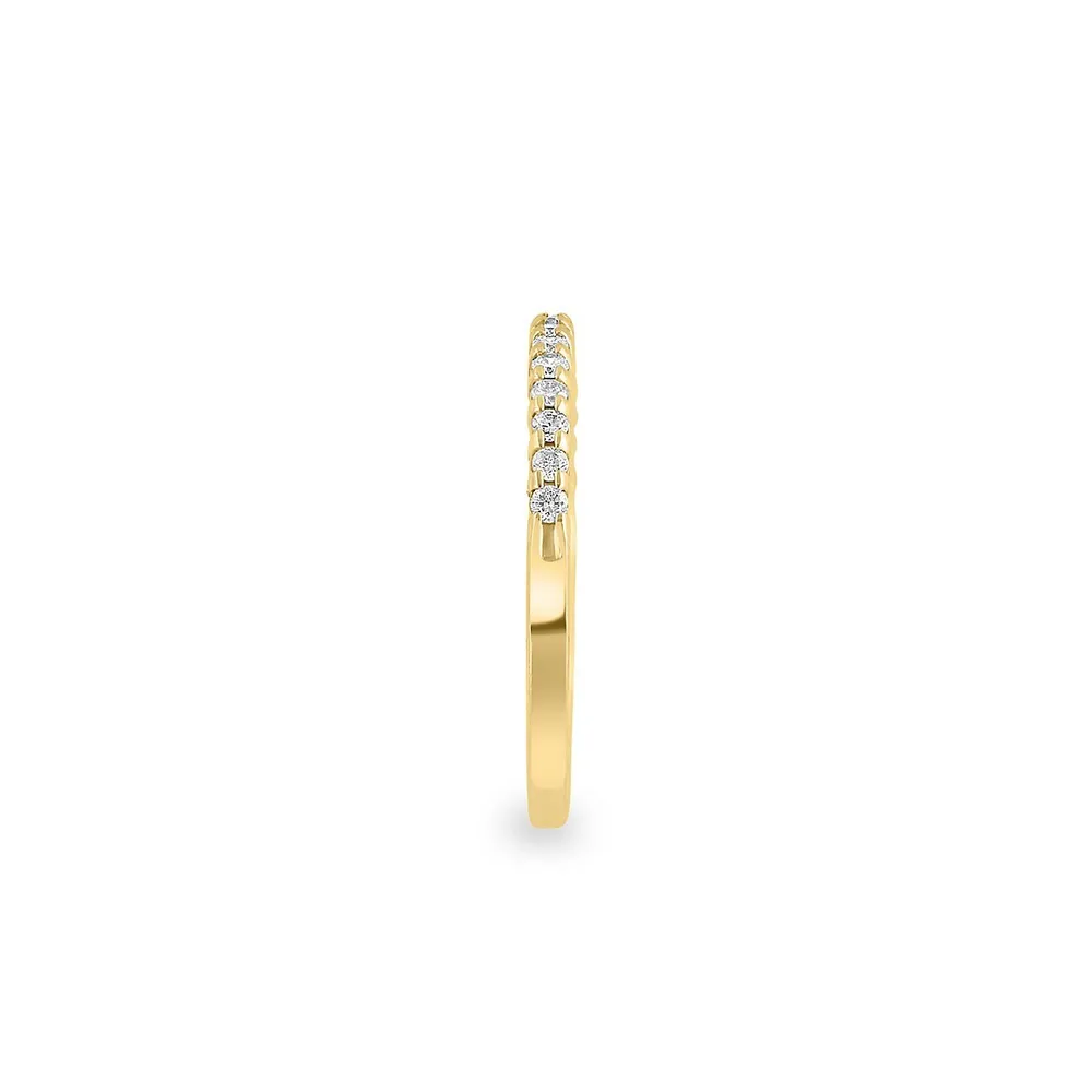 14K Yellow Gold & CT. T.W. Diamond Band Ring