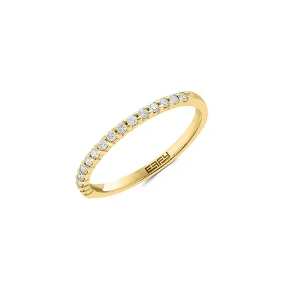 14K Yellow Gold & 0.16 CT. T.W. Diamond Band Ring