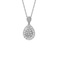 Classique 14K White Gold & 0.62 CT. T.W. Diamond Pendant Necklace