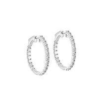 Sterling Silver & 0.21 CT. T.W. Diamond Earrings
