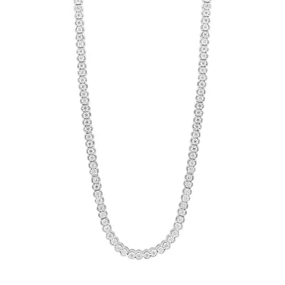 Sterling Silver & 0.47 CT. T.W. Diamond Eternity Necklace